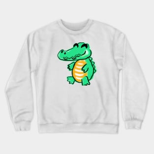 Cute Alligator Drawing Crewneck Sweatshirt